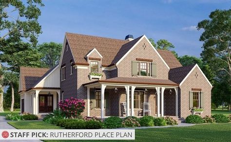 Frank Betz Associates, Inc. on Instagram: "This weeks staff pick is the Rutherford Place house plan! 🏡 3,012 Sq. Ft. 🛏️ 4 Beds 🛁 4.5 Baths ✅ Main Level Owner's Suite ✅ Separate Dining ✅ Mudroom ✅ Walk-in Pantry ✅ Vaulted Grand Room ✅ Optional Bonus Room #FrankBetz #HousePlans #DreamHome #HomeDesign #HomeInspo #ModernFarmhouse" House Plan With Bonus Room, Gabled Roof, Grand Room, Large Pantry, Masonry Wall, Traditional House Plan, Floor Framing, Wrap Around Porch, Large Shower