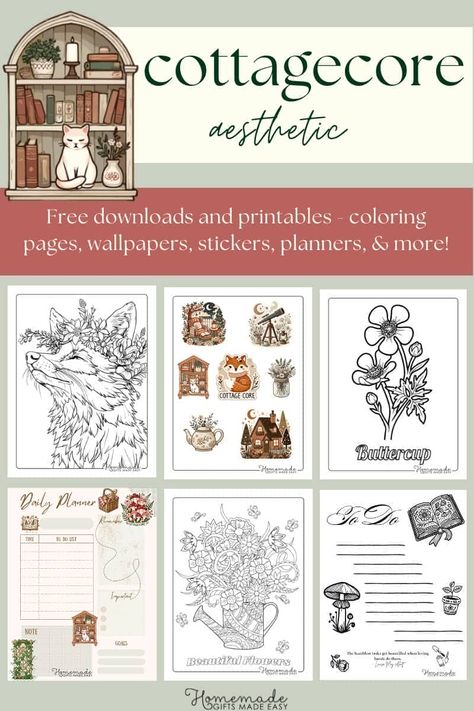 Cottagecore Aesthetic Free Printables and Coloring Pages Cottagecore Coloring Pages, Cottagecore Music, Xmas Card Messages, Cottagecore Aesthetic Wallpaper, Coloring Pages Aesthetic, Pages Aesthetic, Flower Coloring Sheets, Printable Craft Templates, Pink Marker