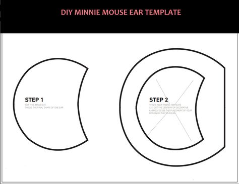 Minnie Ears Template, Disney Mouse Ears, Disney Board, Disney Mouse, Bear Ears, Minnie Mouse Ears, Minnie Ears, Cute Bear, Mouse Ears