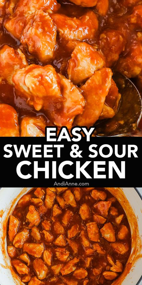 Sweet and sour chicken bites are ooey-gooey deliciousness that makes the perfect family dinner. Bite-sized chicken pieces are sauteed in a sweet and sour sauce and served on a bed of rice. Sweet And Sour Chicken In Crockpot, Sweet Sour Chicken Crock Pot, Sweet And Sour Chicken Slow Cooker, Sweet And Sour Chicken Sauce Recipe, Instant Pot Sweet And Sour Chicken, Sweet And Sour Sauce For Chicken, Bite Size Chicken Recipes, Sweet And Sour Chicken Recipes, Sweet And Sour Chicken Crockpot