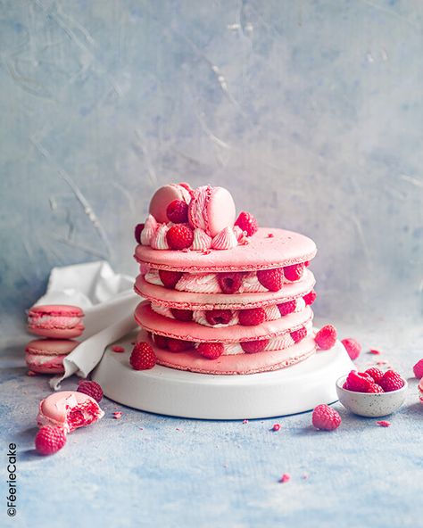 Macaron Cakes, Macaroon Cake, Macaron Cake, Cake Chocolat, Macaroon Recipes, Macaron Recipe, Number Cakes, Valentines Food, Birthday Cake Decorating