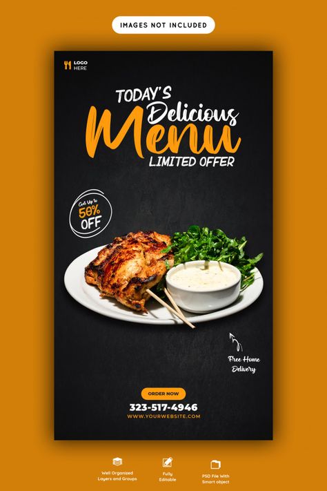 Menu Design Layout, Food Promotion, Restaurant Poster, Menu Flyer, Food Menu Template, Ayam Bakar, Todays Menu, Breakfast Restaurants, Restaurant Flyer