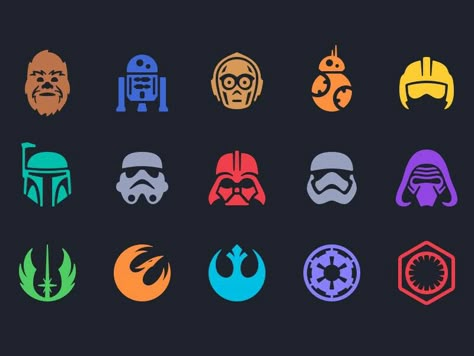 Star Wars Characters & Symbols                                                                                                                                                                                 More Star Wars Symbols, Character Symbols, Storm Troopers, Star Wars Quotes, Star Wars Tattoo, Star Wars Character, Stars Wars, Star Wars Ships, Star Wars Wallpaper