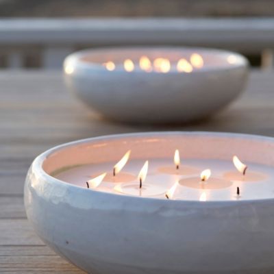 Big Candle Bowl, 5 Wick Candle, Outdoor Candles Ideas Patio, Oversized Candles, Huge Candles, Crayon Candles, Candle Plates, Outdoor Candle, Citronella Candle