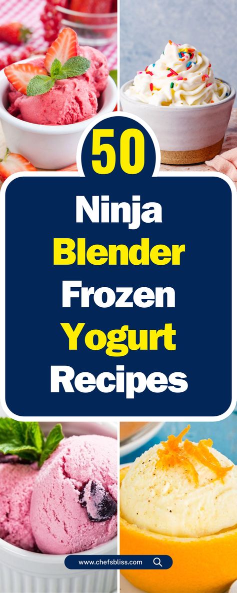 50+ Delicious Ninja Blender Frozen Yogurt Recipes You Must Try! Ninja Fruit Smoothies Recipes, Blender Frozen Yogurt, Blender Jet Recipes Healthy, Ninja Auto Iq Blender Recipes, Ninja Storm Recipes, Ninja Frozen Yogurt, Ninja Professional Plus Blender Recipes, Ninja Blender Ice Cream Recipes, Fruit Smoothie Recipes With Yogurt