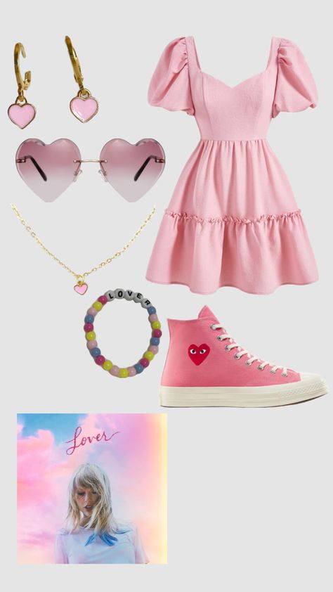 Taylor Swift Eras Tour Lover Outfit Eras Tour Lover Outfit, Dinner Night Outfit, Taylor Swift Eras Tour Lover, Eras Tour Lover, Casual Outfits Comfy, Outfit Shuffles, Lover Outfit, Taylor Swift Costume, Taylor Swift Birthday Party Ideas