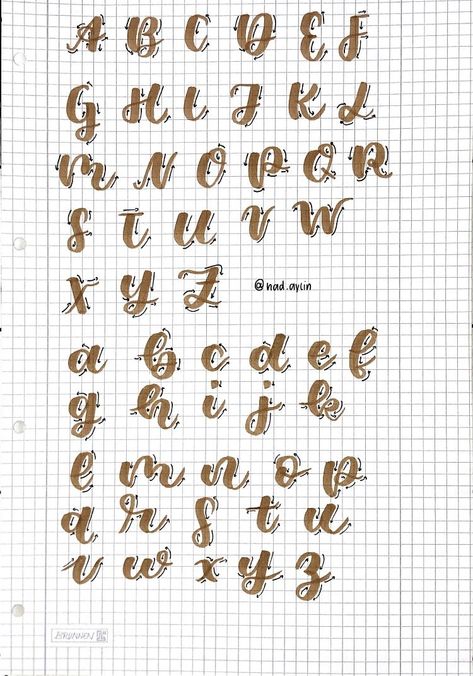 handlettering template 🤎 Cute Calligraphy, Caligraphy Font, Hand Lettering Alphabet Fonts, Font Love, Font Brush, Alfabet Font, Calligraphy Fonts Alphabet, Fonts Handwriting Alphabet, Lettering Styles Alphabet