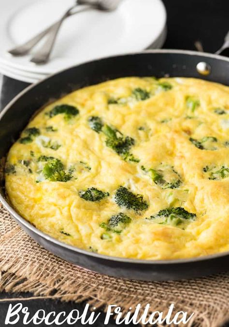 Broccoli Frittata - Simply Stacie Oven Baked Broccoli, Broccoli Frittata, Easy Frittata, Simply Stacie, Low Carb Lifestyle, Frittata Recipe, Breakfast Eggs, Easter Brunch Food, Frittata Recipes