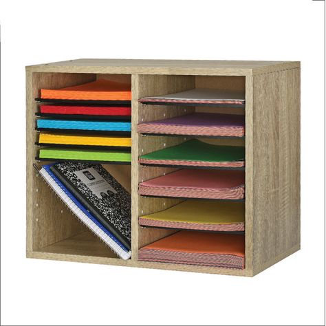 Construction Paper Storage, Mail Craft, Literature Organizer, Craft Paper Storage, Paper Construction, Paper Organizer, Office Materials, Office Storage Furniture, Compartment Organizer