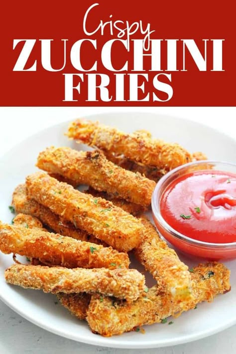 Zucchini Frys, Zucchini Fried, Crispy Zucchini Fries, Zucchini Fries Baked, Zucchini In The Oven, Easy Make Ahead Appetizers, Crispy Zucchini, Waldorf Salad Recipe, Fried Veggies