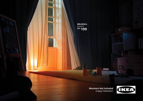 Ikea Halloween, Ikea Ad, Copywriting Ads, Ikea Crafts, Childhood Fears, Monster Under The Bed, Swedish Furniture, Ad Of The World, Halloween 2023