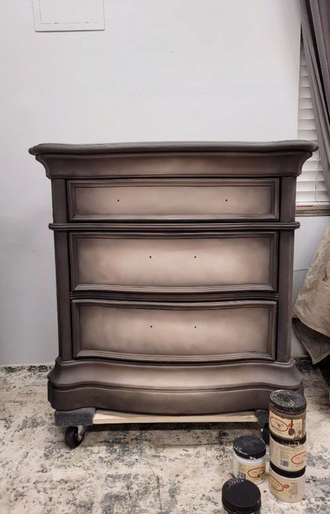 @brushedbybrandy on Instagram: “The new Best Dang Brush from Dixie Belle Paint Company is officially available on the website! Its perfect for applying best dang wax and…” Dark Chalk Paint Furniture, Blended Chalk Paint Furniture, Blended Painted Furniture, Chalk Paint Dresser Ideas Color Combos, Blending Paint On Furniture, Brown Chalk Paint Furniture, Brown Painted Furniture, Chalk Paint Colors Combinations, Dixie Belle Chalk Paint Furniture