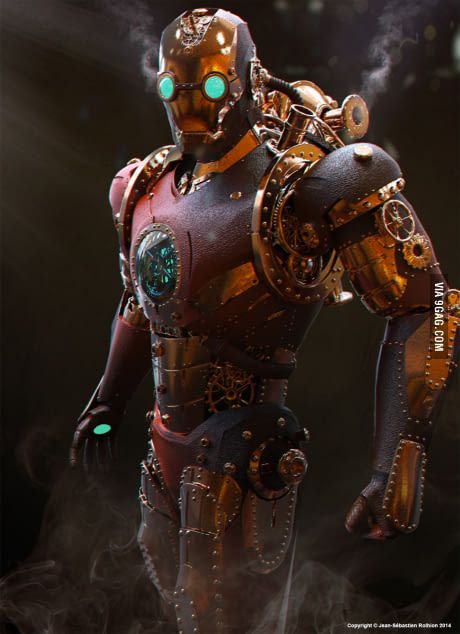 Steampunk Iron Man! Steampunk Iron Man, Steampunk Kunst, Steampunk Mode, Steampunk Characters, Mode Steampunk, Steampunk Tendencies, Art Steampunk, Iron Man Armor, Diesel Punk