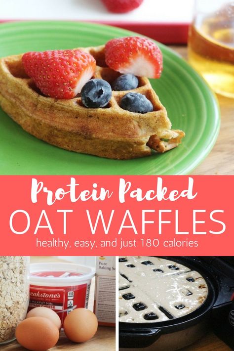 Weight Watchers Oatmeal Recipes, Ww Waffles, Oat Waffles, Whole Grain Oatmeal, Pancakes Gluten Free, Oatmeal Waffles, Ww Breakfast, Healthy Waffles, Slender Kitchen