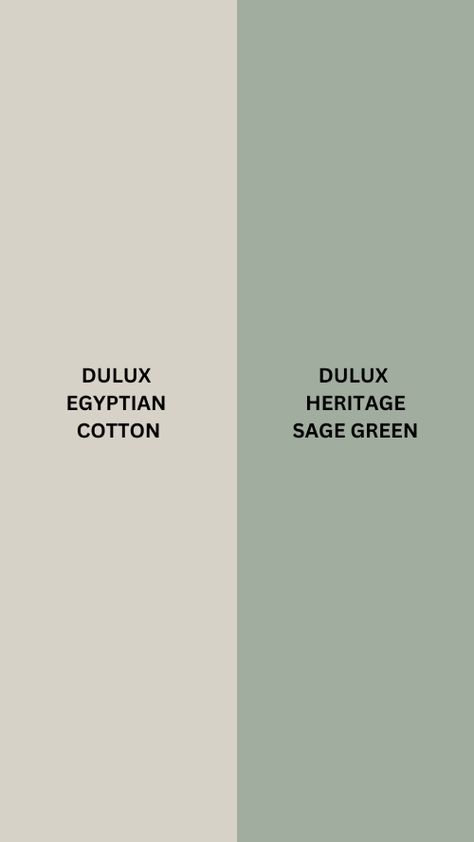 Sage Green Colours that go with Dulux Egyptian Cotton Sage Green Paint Swatch, Dulux Sage Green, Dulux Green Paint Colours, Colors That Go With Sage Green, Dulux Green Paint, Sage Green Colour Palette, Sage Green Trim, Dulux Egyptian Cotton, Sage Green House