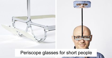 Guy Invents Glasses That Allow Short People To See The World From ‘Above’ (+6 Other Inventions) | Bored Panda Skimming Stone, Tall People, Short People, Unusual Things, See The World, Snow Shoes, Help People, Iphone Apps, Bored Panda