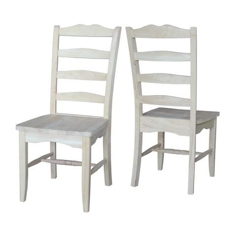 International Concepts Magnolia Dining Chair Set of 2 * You can get more details by clicking on the image.-It is an affiliate link to Amazon. #diningsets Farmhouse Inspired Decor, French Dining Chairs, Farmhouse Dining Chairs, Traditional Dining, Dining Furniture Sets, Concept Home, French Chairs, Solid Wood Dining Chairs, Furniture Dining Chairs