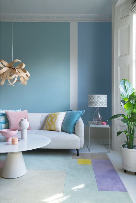 When you can't decide on one colour for your living room - pick two! We’ve teamed up with Albany, who have over 100 years of expertise, to create a stunning range of 70 beautiful classic and contemporary shades. Albany paint is already a firm favourite among professional and amateur decorators for providing a high-quality finish. We’ve sprinkled a little extra Ideal Home magic over it to create a range that we hope you’ll love as much as we do. Tan Living Room, Painting Santa, Colored Pencil Drawing Ideas, Drawing Ideas Color, Pencil Drawing Ideas, Room Wall Painting, Painting Room, Cool Drawing, Wall Paint Designs