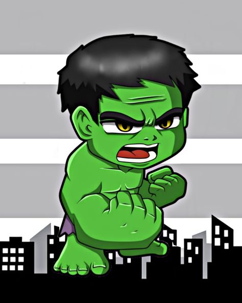 Hulk Cute, Baby Avengers, Avengers Poster, Hulk Marvel, Cartoon Images, Baby Cartoon, Crochet Toys Patterns, Cute Characters, Green Backgrounds