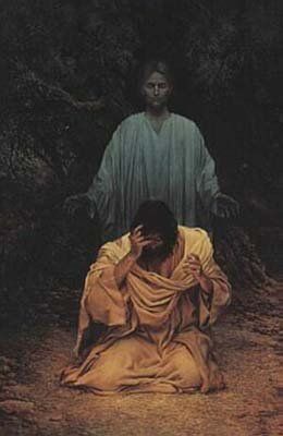 Jesus Prays in Gethsemane | Jesus In Gethsemane James Christensen, Agony In The Garden, Garden Of Gethsemane, Images Of Christ, Pictures Of Christ, Jesus Praying, Joseph Smith, Lds Art, Jesus Images