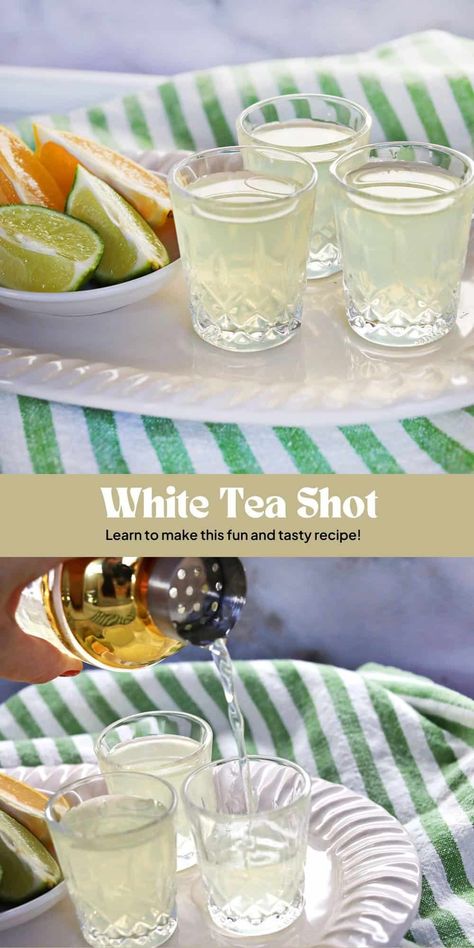 White Tea Shot - A Beautiful Mess Vodka Recipes Drinks, Iron Chef, Lemon Lime Soda, Peach Schnapps, A Beautiful Mess, Mixed Drinks Recipes, Shot Recipes, Beautiful Mess, White Tea