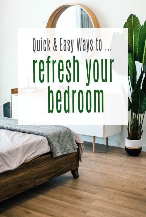 Weekend Bedroom Makeover, Bedroom Refresh Ideas, Bedroom Refresh On A Budget, Update Bedroom, Bedroom Cupboard Ideas, 90s House, Bedroom Revamp, Bedroom Redesign, Spring Bedroom