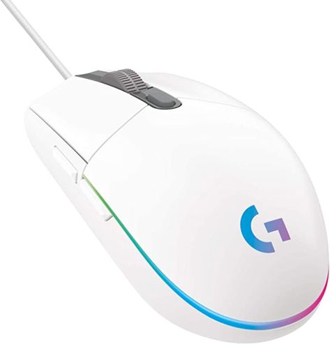 Amazon.com: Logitech G203 Wired Gaming Mouse, 8,000 DPI, Rainbow Optical Effect LIGHTSYNC RGB, 6 Programmable Buttons, On-Board Memory, Screen Mapping, PC/Mac Computer and Laptop Compatible - White : Video Games Tracking Light, Gaming Mice, Mac Computer, Computer Peripherals, Smart Technologies, Gaming Gear, Apple Macbook Pro, Microsoft Surface, Ergonomic Mouse