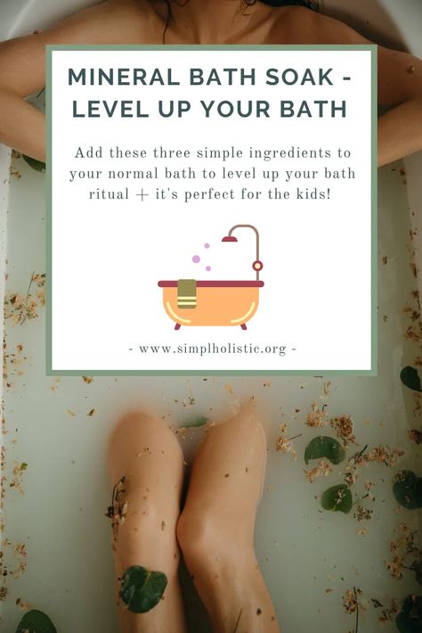 Mineral Bath Soak Diy, Magnesium Bath Benefits, Pregnancy Bath Soak, Magnesium Bath Soak Recipe, Healing Baths, Soothing Bath Soak, Bath Salts Diy Recipes, Bath Ingredients, Healing Bath