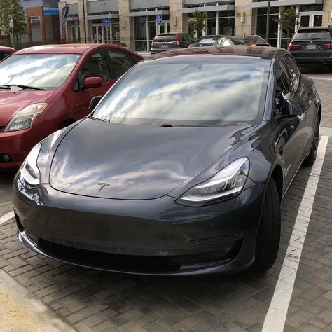 Grey Tesla Model 3, Grey Tesla, Tesla Car, Tesla Model 3, Expensive Cars, Future Car, Dream Car, Tesla Model, Tesla