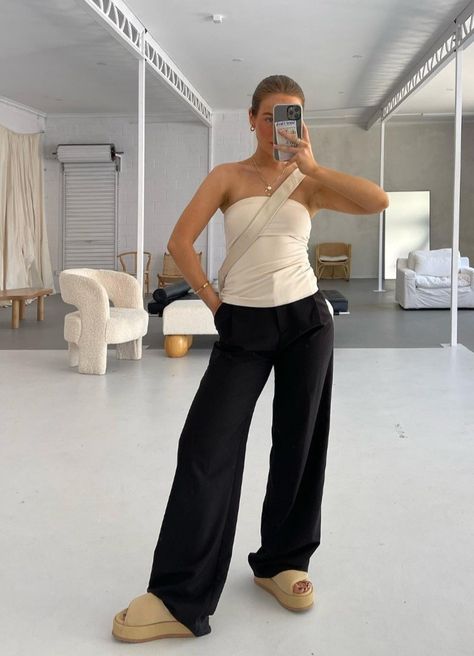 Black Linen Pants Outfit Summer, Linen Pants Outfit Summer Casual, Linen Pants Outfit, 2023 Outfits, Black Linen Pants, Brighter Days, Online Closet, Dream Style, Looks Street Style