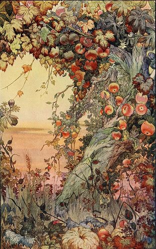 Illustration Vintage, Art Et Illustration, Tree Drawing, Ethereal Art, Art And Illustration, Apple Tree, Flower Illustration, Of The Earth, Fruit Trees