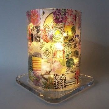 Decoupage Lantern, How To Make A Lantern, Make A Lantern, Decoupage Lamp, Decoupage Dresser, Storm Lantern, Altered Boxes, Creative Lighting, Chandelier Shades