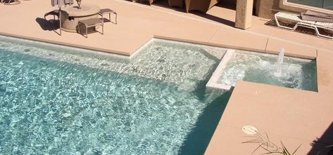 Pebbletech Pools, White Plaster Pool, Pebble Tec Colors, Pool Pebble Finish, White Pool Plaster, Pebble Tech Pool Colors, Pebble Tech Pool Finishes, Turtle Bay Pebble Sheen Pool, Pool Water Colours