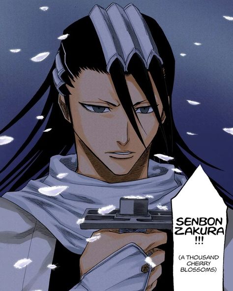 The Literally Aizen Sosuke on Instagram: “Kuchiki Byakuya Shikai style 🔥 Senbonzakura 🌸 ° ° ° ° ° -Upon activating the shikai, the blade of the katana disintegrates into thousands…” White Hair Anime Guy, Ichigo Manga, Kuchiki Byakuya, Aizen Sosuke, Comic Book Genres, Byakuya Kuchiki, Colored Manga, Bleach Anime Art, Anime Bleach