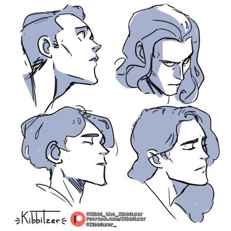 Faces Reference, Different Hair Styles, Reference Sheet, Drawing Expressions, Arte Sketchbook, Different Hair, Figure Drawing Reference, Drawing Stuff, Art Refs