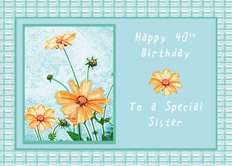 Happy 40th Birthday to a Special Sister, Orange flowers, gingham card #Ad , #affiliate, #Birthday, #Special, #Happy, #Sister Happy 78th Birthday, Happy 73rd Birthday, Happy 68th Birthday, Happy 77th Birthday, Happy 52 Birthday, Happy 72nd Birthday, Happy 66th Birthday, Happy 59th Birthday, Happy 76th Birthday