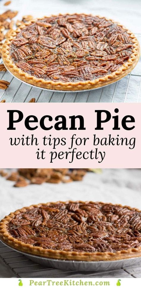 Peacon Pie Recipe Easy, Pecan Nut Pie Recipes, Pecan Pie With Frozen Crust, Award Winning Pecan Pie, No Fail Pecan Pie Recipe, Cracker Barrel Pecan Pie, Peacon Pie Recipes, Pie Crimping Ideas, Perfect Pecan Pie