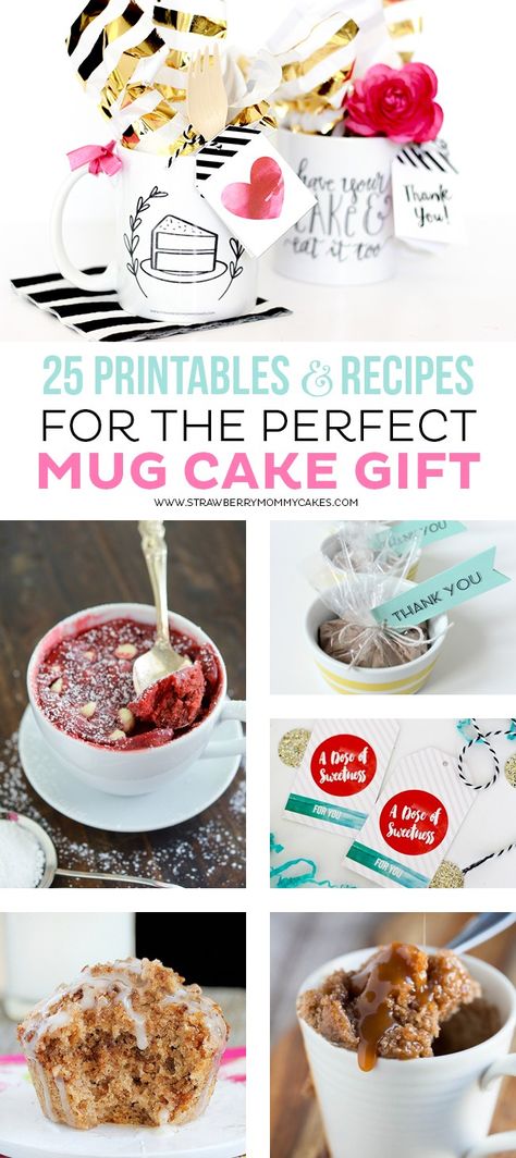 25 Printables and Recipes for the Perfect Mug Cake Gift Mug Cake In A Jar Gift, Mug Cake Mix In A Jar, Mug Cake Mix Recipes, Mug Cake Gift, Slice Ideas, Jar Mixes, Gift Recipes, Jar Cookies, Food Desert