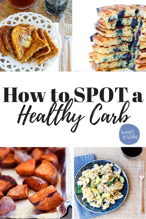 Every wonder what exactly is a healthy carb? 3 tips + a healthy carbohydrate list to help you spot them every time & stop the confusion! via @hungryhobby Healthy Carbs List, Nutrition Counseling, Carb Cycling Meal Plan, Bad Carbohydrates, High Fat Low Carb Recipes, Low Carbohydrate Recipes, Good Carbs, Healthy Carbs, Carbohydrates Food