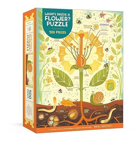 Clarkson Potter What's Inside a Flower? Puzzle: Exploring Science and Nature 500-Piece Jigsaw Puzzle Jigsaw Puzzles for Adults and Jigsaw Puzzles for Kids: Ignotofsky, Rachel: 9780593579794: Amazon.com: Books Flower Puzzles, Jigsaw Puzzles For Adults, Traditional Books, Nature School, Puzzles For Adults, Jigsaw Puzzles For Kids, Puzzle Jigsaw, Puzzle Shop, 500 Piece Jigsaw Puzzles