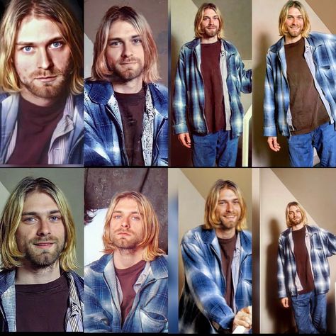 Kurt Cobain Flannel, Bad Boy Outfits, Kurt Cobain Photos, Kurt And Courtney, Frances Bean Cobain, Nirvana Kurt Cobain, Romantic Music, Nirvana Kurt, Grunge Band