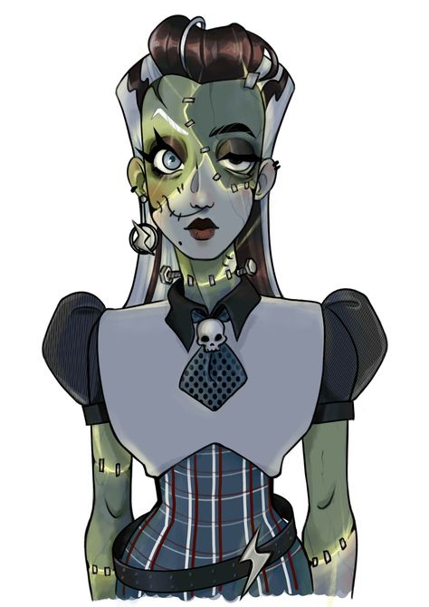 Arte Monster High, Frankie Stein, Ange Demon, Monster High Art, Monster High Characters, Painting Inspo, Art Style Inspiration, Monster High Dolls, High Art