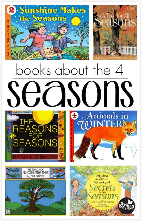 Books About the Seasons-This Reading Mama Seasons Flip Book, Teaching Seasons, Preschool Seasons, Seasons Kindergarten, Seasons Preschool, Seasons Lessons, Preschool Weather, All 4 Seasons, The 4 Seasons