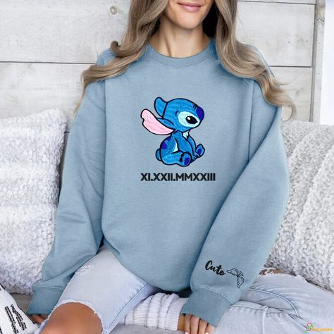 Introducing our adorable Toscustom sweatshirt featuring the lovable Stitch and Angel!💖 This sweatshirt beautifully captures the sweet moments between them, with vibrant colors that make every wear feel like sharing a piece of joy. Whether you’re a die-hard Stitch fan or enchanted by Angel’s charm, this piece will wrap you in their boundless energy and positivity #toscustom #stitch #angel #embroidery #sweatshirt #sepcialdesign #cartoon Angel Embroidery, Stitch Sweatshirt, Disney Charms, Cute Stitch, Stitch And Angel, Sweet Moments, Disney Sweatshirts, Embroidery Sweatshirt, Embroidered Hoodie