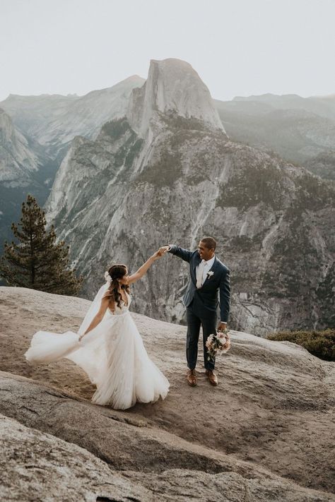 Adventure Elopement Park Wedding Ceremony, Northern California Elopement, Mountain Photoshoot, Best Places To Elope, Yosemite Elopement, Places To Elope, Yosemite Wedding, National Park Elopement, Park Elopement