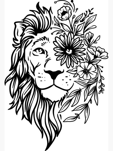 "Boho Lion" Poster by Jarkells | Redbubble August Flower, Vinyle Cricut, Lion Poster, Idee Cricut, Image Svg, Silhouette Vinyl, Cut Image, Cricut Craft Room, Vinyl Cut