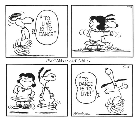 Dancing Cartoon Characters, Charlie Brown Comics, Peanuts Dance, Snoopy Dance, Dancing Cartoon, Lucy Van Pelt, Peanuts Snoopy Comics, Snoopy Comics, Snoopy Cartoon