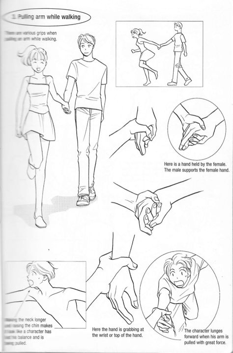 female pulling male's arm Poses Manga, Arm Drawing, How To Draw Manga, Bd Art, Manga Poses, Comic Tutorial, Draw Manga, Hand Drawing Reference, Anime Drawings Tutorials