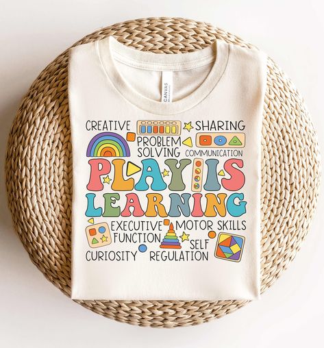 Play Is Learning Kindergarten Teacher Shirt,Retro Teacher Daycare Gift,Teacher Appreciation Shirt,Preschool Teacher Shirt,Back To School Tee (F28-679) ------------------------------------------------------- A B O U T - T H I S - T S H I R T ------------------------------------------------------- Play Is Learning Kindergarten Teacher Shirt,Retro Teacher Daycare Gift,Teacher Appreciation Shirt,Preschool Teacher Shirt,Back To School Tee Funny Pediatric Physical Therapist Shirt, great for Therapy Child Therapist. Available in size : XS, S, M, L, XL, 2XL, 3XL Available in color  * Black * White * Brown * Dark Grey Heather * Red * Heather Kelly * Heather True Royal * Heather Olive * Red * Heather Navy ------------------------------------------------------- F A B R I C A T I O N ----------------- Prek Teacher Shirt, Childcare Teacher Outfits, Prek Teacher Shirts Designs, Daycare Outfits Teachers, Prek Teacher Outfits, Daycare Teacher Outfits, Teacher Shirts Designs, Daycare Shirts, Kindergarten Teacher Outfits