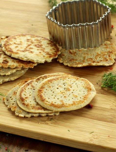 Buckwheat Blinis Recipe Buckwheat Blini Recipe, Blinis Recipe, Blini Recipe, Buckwheat Pancake Recipes, Buckwheat Waffles, Russian Easter, Raw Dessert Recipes, Buckwheat Recipes, Russian Desserts